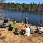 Contributed photo/Theresa Simendinger                                Raena Parsons of the National Park Service gives a talk on frogs, toads, newts, and salamanders.