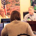 Staff photo/Hayley Day                                Community Development Director Erika Shook discusses vacation rental permit proposed amendments with the county planning commission on May 19.