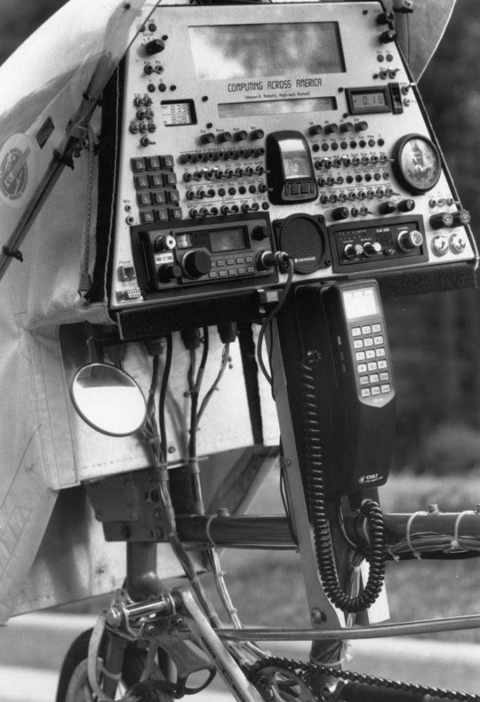Contributed photo/Steven Roberts                                The second version of his computerized bike included this console in 1987.