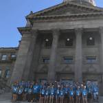 Contributed photo/OPALCO                                The youth rally group stands at the Idaho State Capitol.