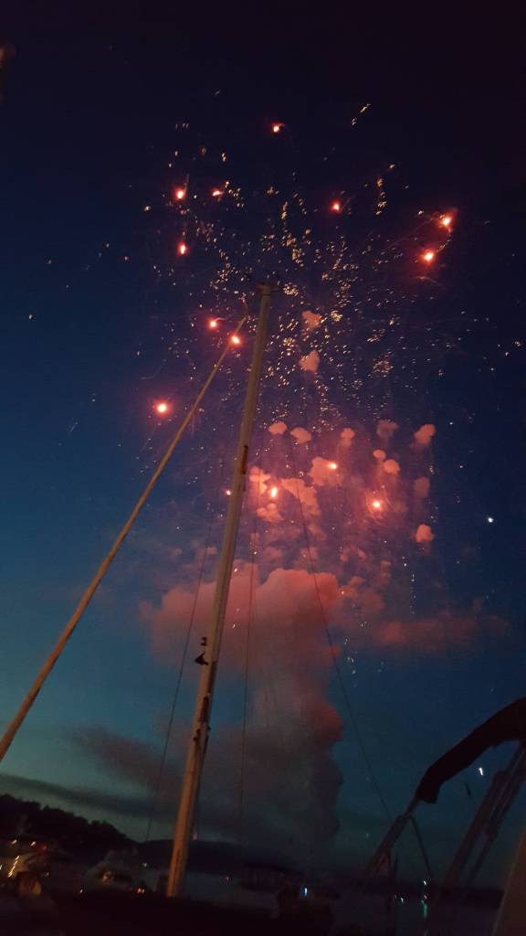 Contributed photo/John Christensen                                Taken from John Christensen&rsquo;s boat, the fireworks look similar to a cosmic gas cloud with emerging stars.