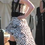 Staff photo/Heather Spaulding                                A participant from the 2016 Trashion Fashion show displays her costumes.