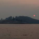 Contributed photo                                The sun is blocked by smoke over Speiden Island.
