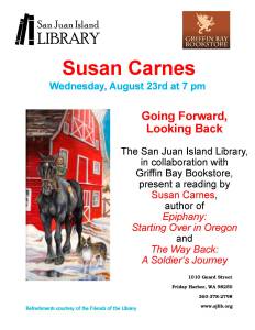 Susan Carnes reads excerpts from her two novels at San Juan Island Library