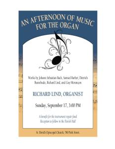 Organ concert at St. David’s