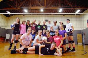 Staff photo/Tate Thomson                                2017 Wolverines volleyball team.