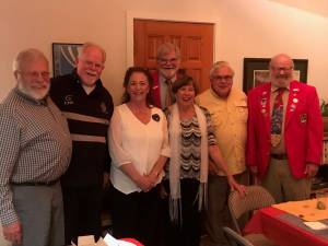 Contributed photo                                Pictured, left to right, are Jerry Ball, past president; David Eden, vice president; Vicky Thalacker, president; Chris Hartman, District 20 Lt. Governor; Nancy Fusare, secretary; Jack Rice, treasurer; and Dave McMillin, past District 20 Lt. Governor.