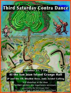 Contra dance at the San Juan Island Grange