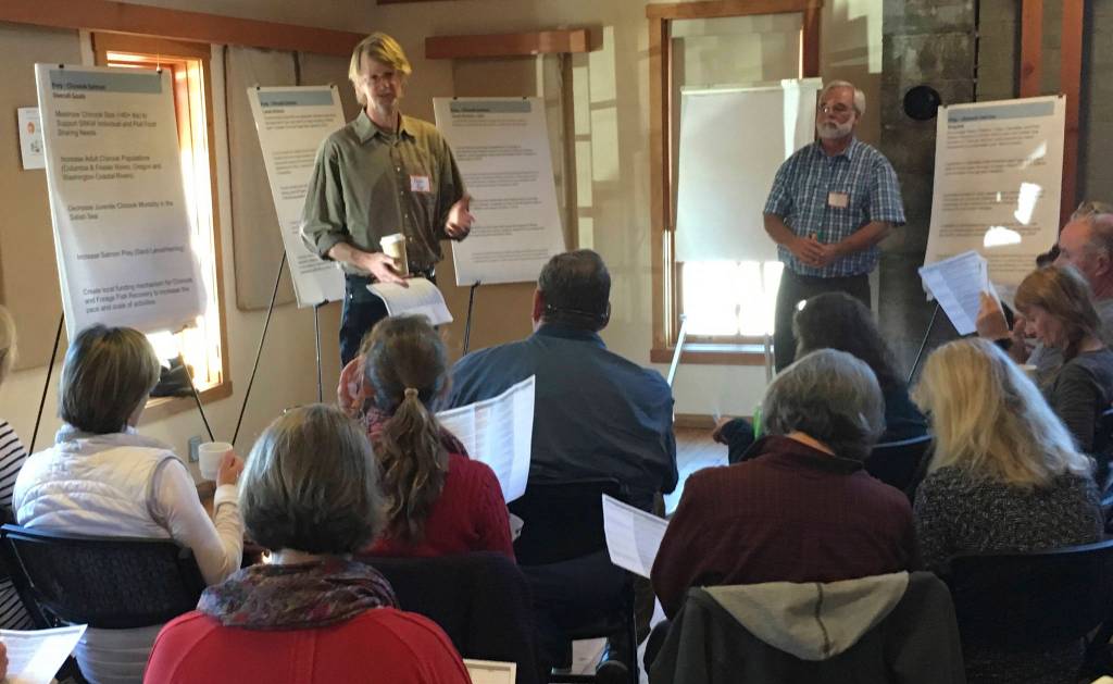 Contributed photo/Kendra Smith                                About 92 workshop attendees discussed county solutions to orca protection on Oct. 27.