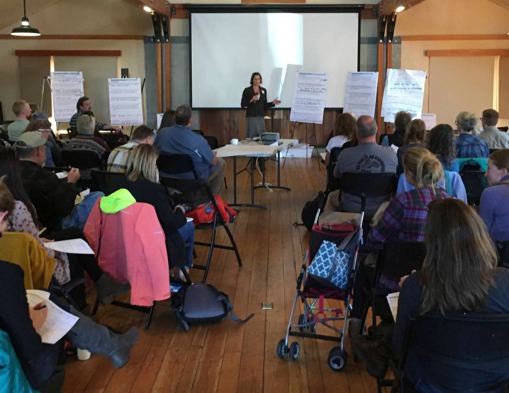 Contributed photo/Kendra Smith                                About 92 workshop attendees discussed county solutions to orca protection on Oct. 27.