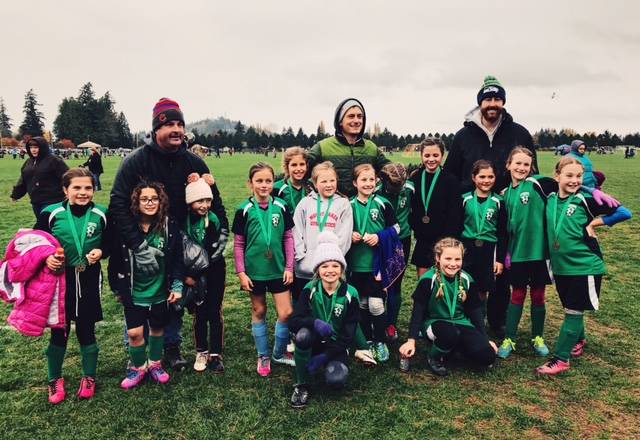 Contributed image/Friday Harbor FC                                The under 11 girls team, coached by Bryan Leighton, finished fourth in their division.