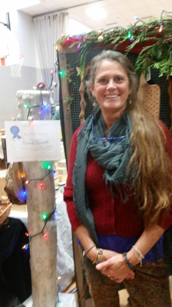 Ricarda Burnett, winner of the booth design contest.