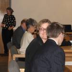 Staff photo/Heather Spaulding Katie Loring awaits to be sworn as she sits next to her husband Kyle Loring.