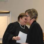 Staff photo/Heather Spaulding San Juan Superior Court Judge Katie Loring gets ready to take the bench.