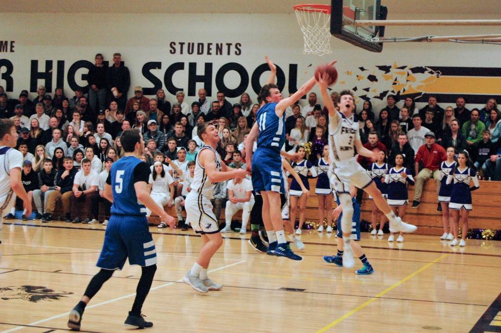 Contributed photo/John Stimpson                                Lucas Chevalier drives for the basket.