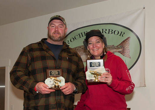 Contributed photo/Roche Harbor Salmon Classic                                Michael Beard and Vicki Klein tied for fourth and fifth place.