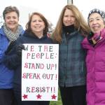 Staff photo/Heather Spaulding                                From left to right, Soroptimist International of Friday Harbor President-Elect Marcy Hahn, member Sharon Pigman, and Diana Sibert, and President Mary Campanella.