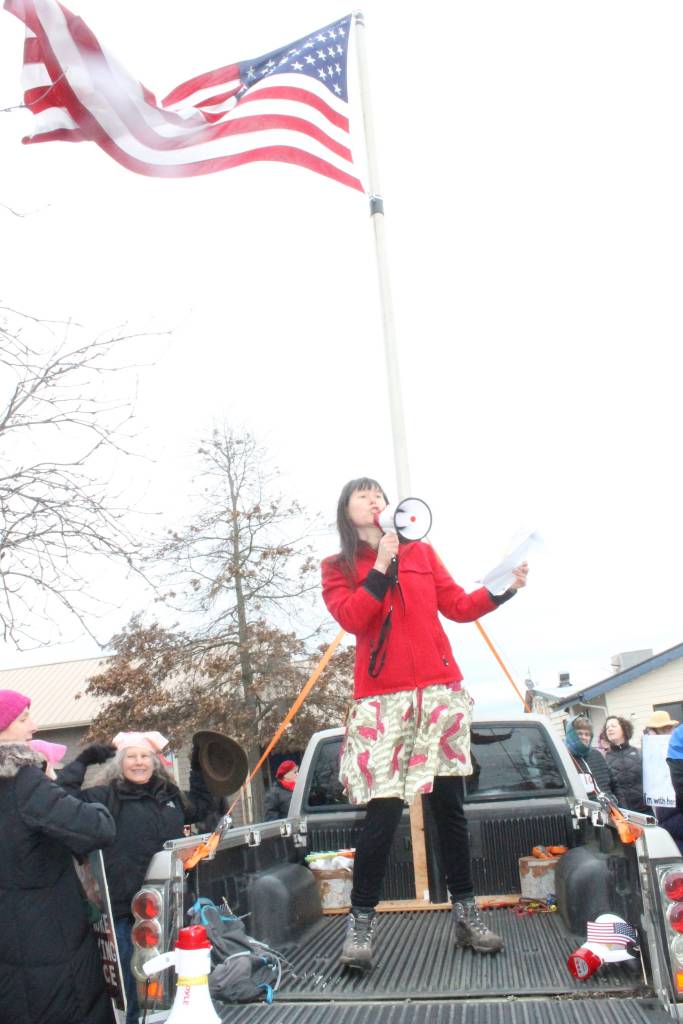 Staff photo/Heather Spaulding Maria Michaelson addresses the importance of voting.