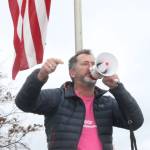 Staff photo/Heather Spaulding Sen. Kevin Ranker (D-Orcas) addresses the crowd.