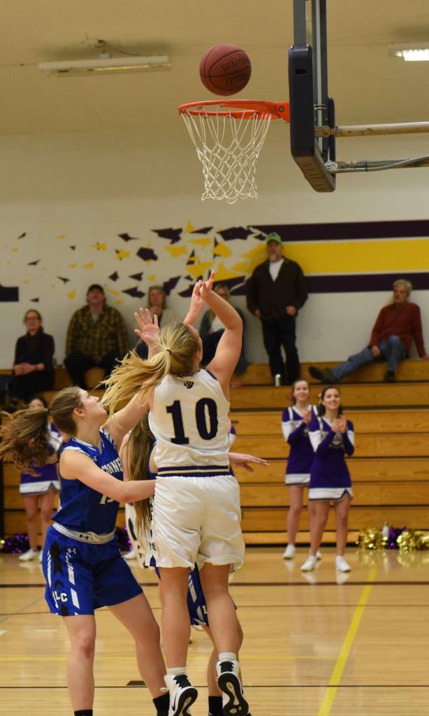 Contributed photo/John Stimpson                                Tori Polda drives for a 2-point layup.