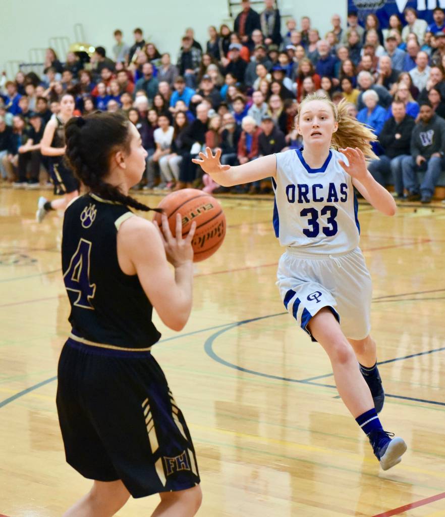 Contributed photo/John Stimpson                                Ava Hoffman prepares to launch another shot for the basket.