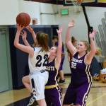 Contributed photo/John Stimpson                                Racheal Starr drives to the basket.