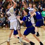 Contributed photo/John Stimpson                                Miles Williamson drives toward the basket for a 4 ft.-jump shot.