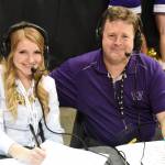 <em><em><strong>Contributed photo/ John Stimpson</strong></em></em>                                <em>Archibald and Kaila, of Friday Harbor Tiny Radio, covering the state game.</em>