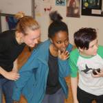 Staff photo/Hayley Day                                Student actors rehearse a scene in Good Kids.