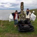 Contributed photo/Great Islands Clean-Up                                Volunteers pick up litter on San Juan Islands South Beach during a previous Great Islands Clean-Up.