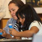 Staff photo/Hayley Day                                Participants at a bingo, sponsored by the Soroptimist International of Friday Harbor, for screen-free week.