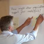 Staff photo/Hayley Day                                Members wrote comments on boards throughout Brickworks.