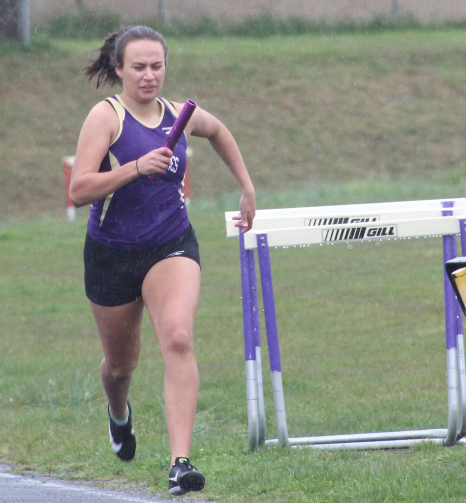Staff photo/Heather Spaulding                                Players participate in a track meet last April.