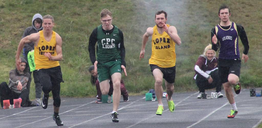 Staff photo/Heather Spaulding                                Players participate in a track meet last April.
