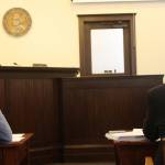 Staff photo/Hayley Day                                San Juan County Senior Deputy Prosecuting Attorney Teresa Barnett, left, and Gerald Grellet-Tinners lawyer Nick Power present at San Juan County District Court on May 30.