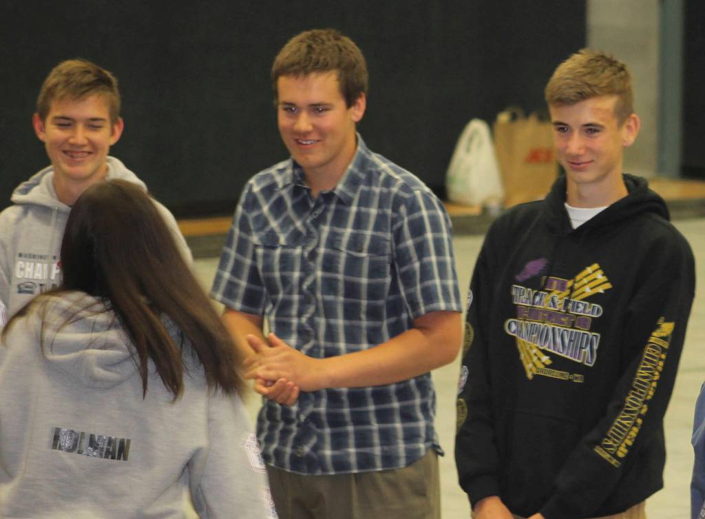 Staff photo/Hayley Day                                Friday Harbor High School athletes recognized at the June 5 spring sports awards.