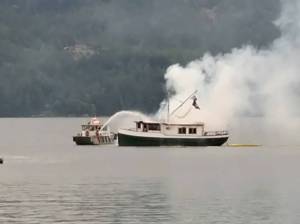 Boat burns, sinks off Eastsound, Orcas Island