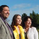 Staff photo/Heather Spaulding. Graduate Kianna Woods with her family.