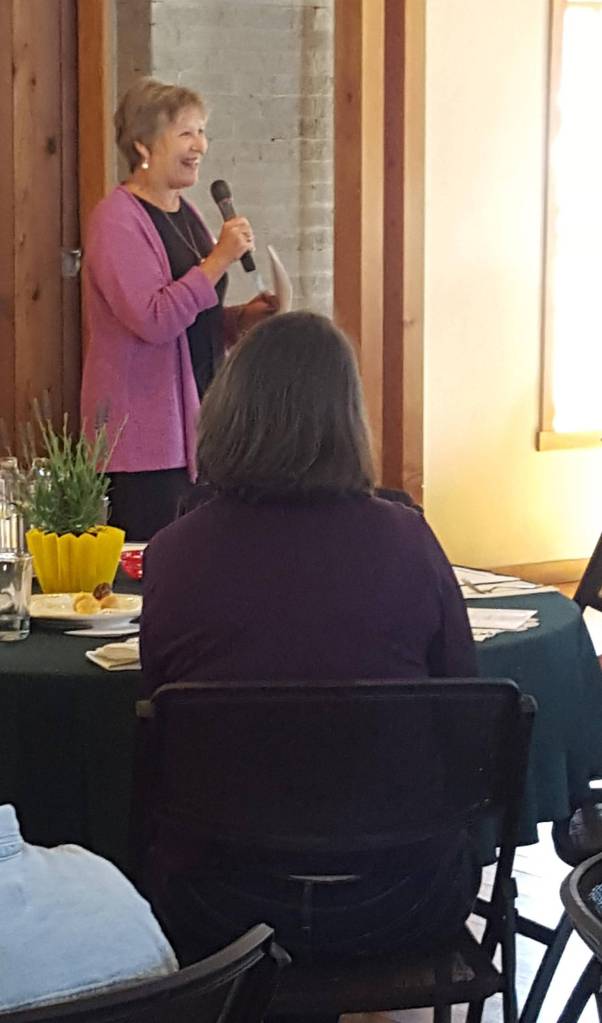 Contributed photo/Womens Fund                                San Juan Island Womens Fund member Madelyn Busse speaks at a previous luncheon.