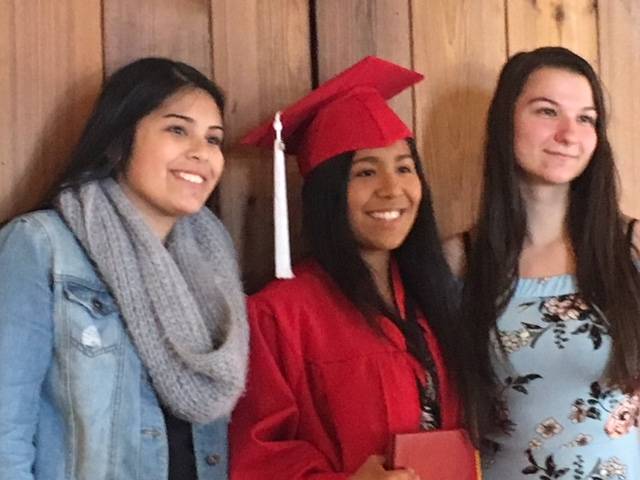 Staff photo/Heather Spaulding. Ana Sanabria with friends.