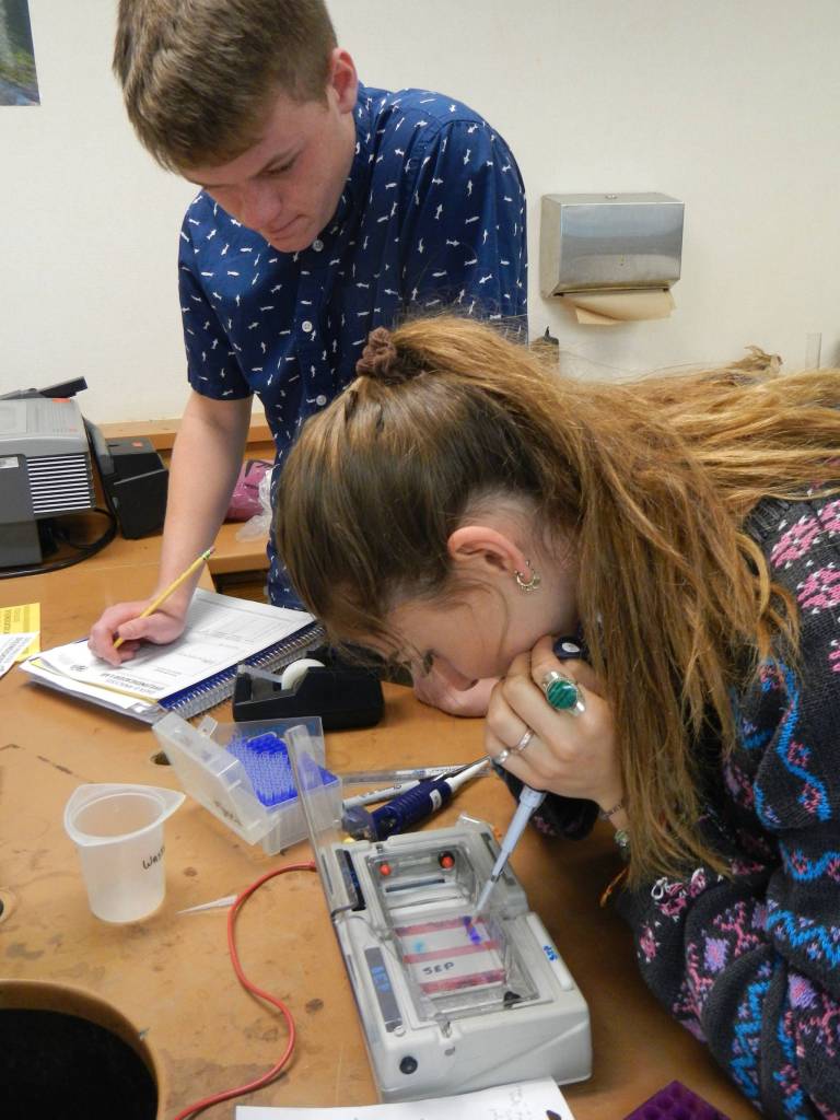 Contributed photo/Jenny Roberts                                Students doing field work.