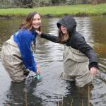 Contributed photo/Jenny Roberts                                Students doing field work.