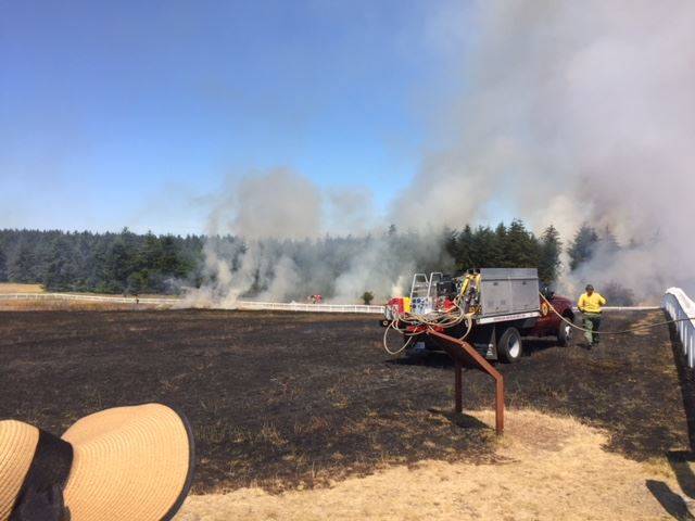 Historic weapons demonstration ignites fire at American Camp | Update