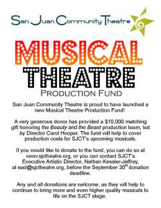 Donate to San Juan Community Theatre musical production fund