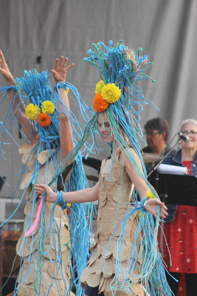 Staff photo/Heather Spaulding Mermaid outfits created from old nets.