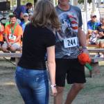 Staff photo/Hayley Day                                Participants attend the medal ceremony after the race.