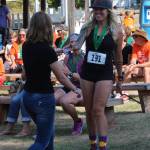 Staff photo/Hayley Day                                Participants attend the medal ceremony after the race.