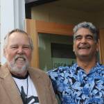 Staff photo/Heather Spaulding. Ken Balcomb and Mayor Farhad Ghatan.