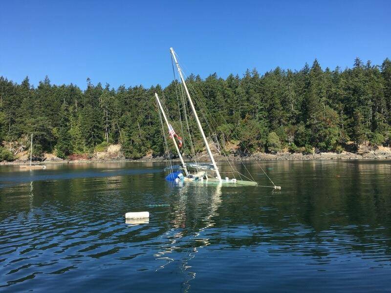 Boat, without passengers, sinks near Friday Harbor