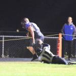 Contributed photo/John Stimpson                                Emeron Geiser, No. 41, scores the only touchdown giving the Wolverines the win over the Vikings.